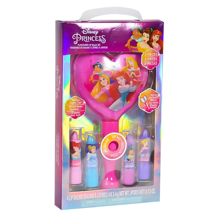 SET COSMETICOS X5 BALSAMOS Y ESPEJO PRINCESAS DISNEY DP2730GB
